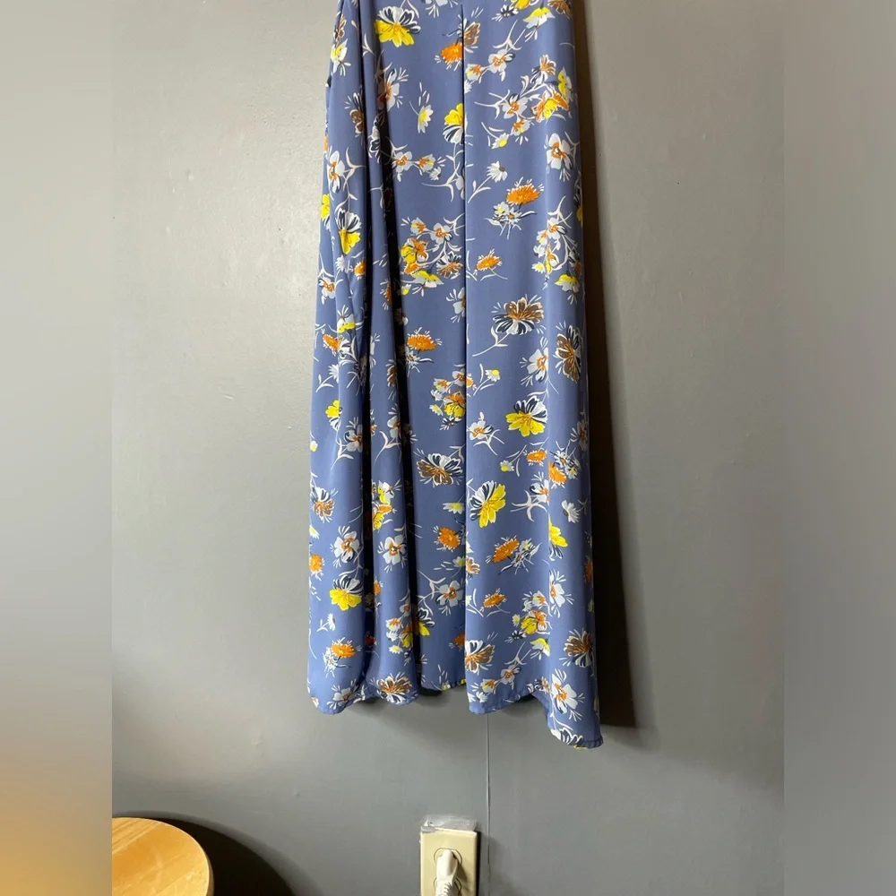Beacan Cove Blue Floral Spaghetti Strap Midi Dress size 6 - Picture 3 of 6